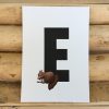 letter kaartje voor naamslinger E van Eekhoorn