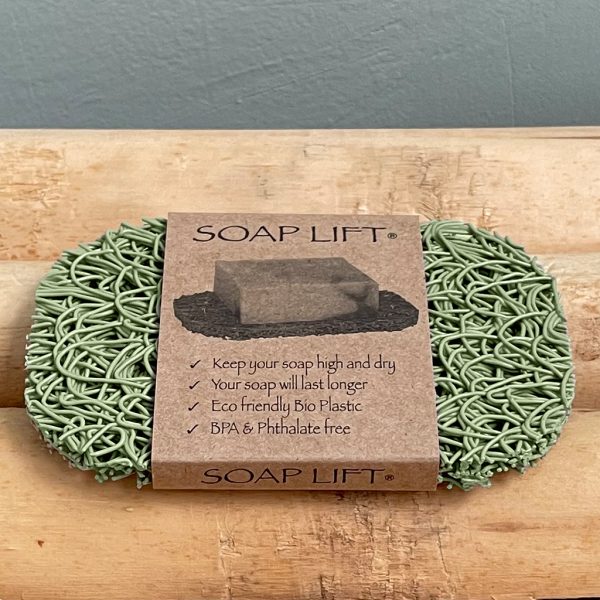 Soap Lift zeepmatje, Sage. Zeepbakje/zeepmatje gemaakt van BioPlastic. Na gebruik droogt je zeep sneller op en gaat dus langer mee.