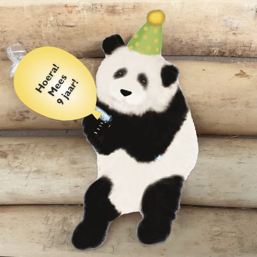 Lolly cover, Panda - Printable. Lolly traktatie maken. Traktatie panda zelf maken. Verjaardag traktatie met naam. Verjaardagsfeestje met panda thema.