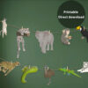 Jungle dieren slinger. Jungle dieren decoratie. Jungle decoratie kinderkamer. Jungle thema feest. Jungle decoratie verjaardag. Jungle thema school.