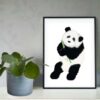 Panda poster - Printable. Panda poster kinderkamer. Schattige panda poster. Babykamer poster. Kinderkamer poster. Poster printable.