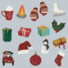 Kerst slinger - Winter slinger - PDF printable. 15 winterse figuren. Kerst decoratie, winter decoratie. Thema winter peuters en kleuters. Themahoek.