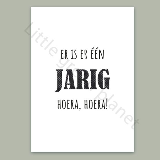 Kaart - Er is er één jarig - Printable. Er is er één jarig kaart. Zwart-wit kaart. Printable verjaardagskaart. Enkele kaart en gevouwen kaart. Traktatie kaart.