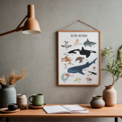 Ocean animals poster - Printable