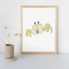 Zeedieren poster printable. Krab poster.