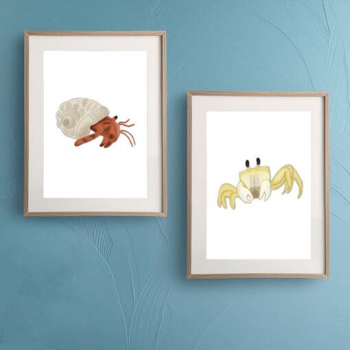 Zeedieren poster set