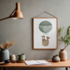 Bosdieren in luchtballon - Poster - Printable. Bosdieren thema kinderkamer, babykamer. Luchtballonnen thema kinderkamer. Luchtballonnen decoratie. Kinderkamer poster.