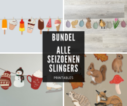 Alle seizoenen slingers - Voordeelset - 4 printables.