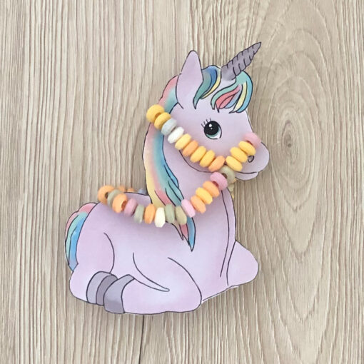 Unicorn traktatie plaatje voor snoepketting - Printable. Paard traktatie. Traktatie paard snoepketting. Unicorn traktatie zelf maken. Unicorn traktatie printable.