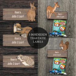 Traktatie labels - Bosdieren - Printable