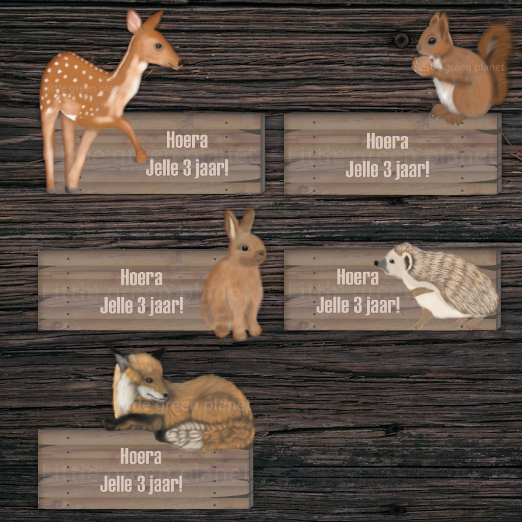 Traktatie labels - Bosdieren - Printable. Bosdieren traktatie. Traktatie printable. Bosdieren thema verjaardag. Bosdieren/woodland kinderfeestje. Bosdieren feestje.