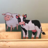 Rozijntjes traktatie doosjes - Boerderijdieren - Koe en schaap - Printable. Traktatie boerderij thema. Traktatie boerderijdieren. Gezonde traktatie boerderij. Traktatie rozijntjes printable.