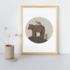 Bosdieren poster - Beer, otter en muis gaan zwemmen - Printable. Bosdieren kinderkamer. Bosdieren decoratie. Bosdieren babykamer. Poster printable.