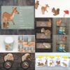 Bosdieren kinderfeestje – Uitgebreid – Uitnodiging, versiering en traktaties – 8 printables. Bosdieren feestversiering. Bosdieren bedankjes, labels, pakjes drinken.