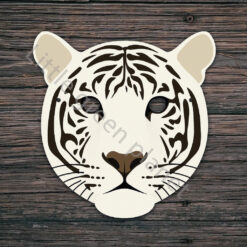 Jungle dieren masker - Witte tijger - Printable. Jungle maskers maken. Kinderfeestje jungle thema. Jungle feestje. Bedankje. Photobooth prop kinderfeestje. Jungle traktatie.