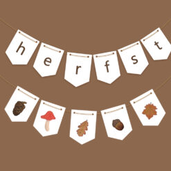 Herfst vlaggenlijn - Printable. Herfst slinger. Herfst vlaggetjes slinger. Herfst decoratie. Themahoek herfst. Klaslokaal decoratie. Speelhoek slinger. Thema herfst. DIY.