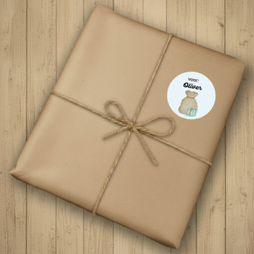 Sinterklaas cadeau labels / cadeau stickers - Rond - Printable. Sinterklaas cadeaustickers. Sinterklaas cadeaulabels printen. Van Sint voor..