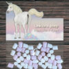 Unicorn poep traktatie label - Printable. Unicorn poep printable. Eenhoorn traktatie. Eenhoorn poep. Unicorn poepjes. Mini marshmallows.