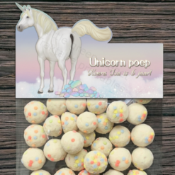 Unicorn poep traktatie label - Printable