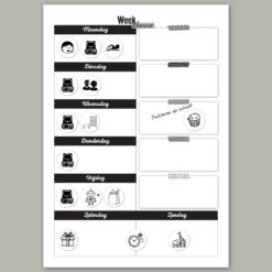 Pictogrammen voor weekplanning en dagritme - Zwart-wit - Printable. Pictogrammen voor weekplanner. Magnetische pictogrammen voor weekplanner. Weekplanning pictogrammen. Pictogrammen weekplanner kind. Pictogrammen kind dagritme. Planbord kind pictogrammen. Magneet pictogrammen kind. Dagritme pictogrammen downloaden.