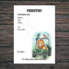 Uitnodiging kinderfeestje - Jungle dieren op safari - Invulkaart - Printable. Jungle feestje. Invulkaart kinderfeestje. Kinder verjaardag. Safari feestje.