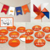 Koningsdag printable bundel. Koningsdag slinger. Koningsdag prijskaartjes. Koningsdag windmolentje. Kleurplaat placemat.