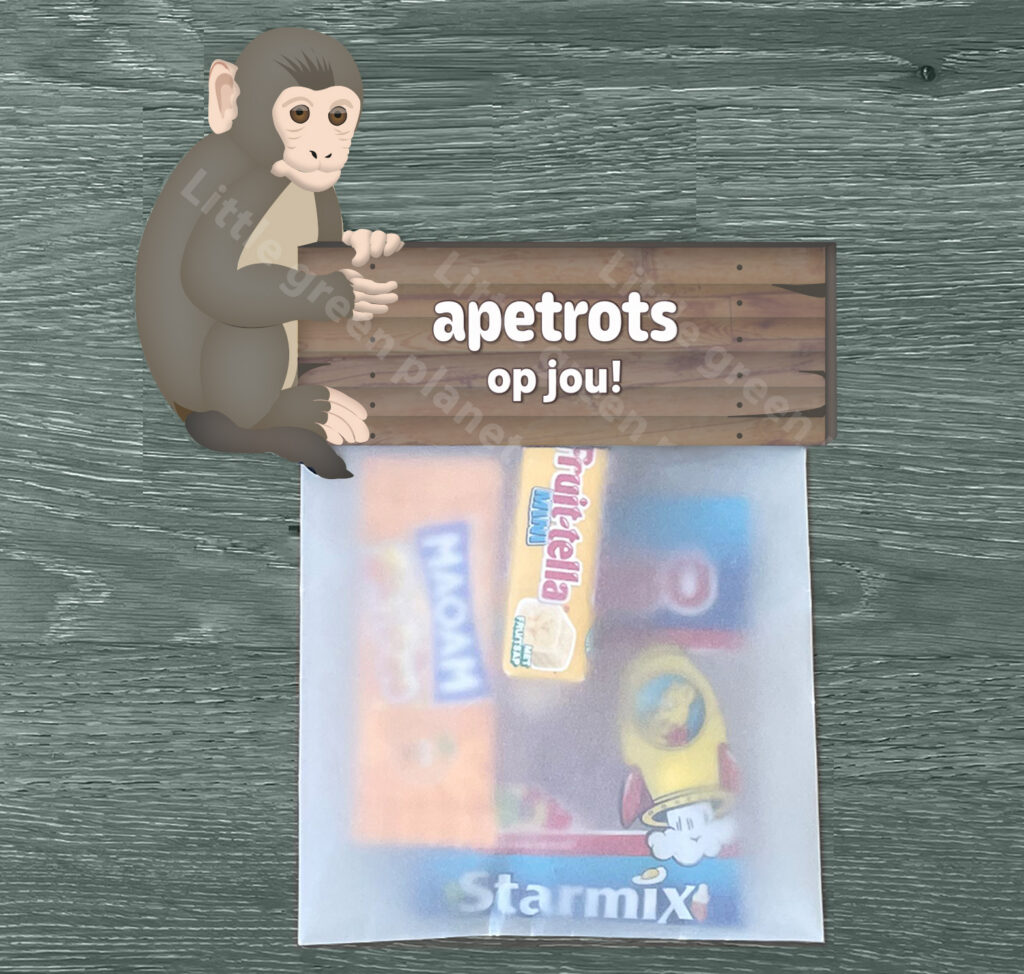 Label - Apetrots op jou! - Printable. Avondvierdaagse cadeautje. Avondvierdaagse traktatie.
