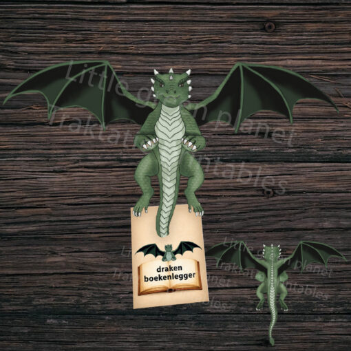 Draken boekenlegger – Printable (dubbelzijdig). Draak traktatie. Draken traktatie maken. Boekenlegger printable. Boekenleggers pdf.