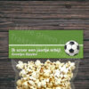 Voetbal traktatie labels – Printable. Voetbal traktatie maken. Vouwlabels. Traktatie printable. Snoepzakje voetbal. Uitdeel traktatie. Traktatie school.