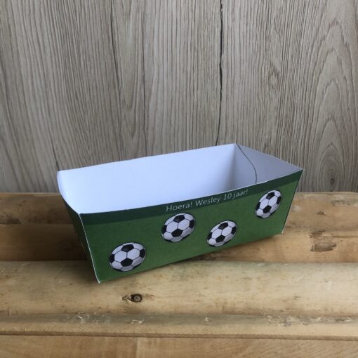Traktatie bakje - Voetbal - Printable. Voetbal traktatie bakje. Traktatie printable. Traktatie DIY.